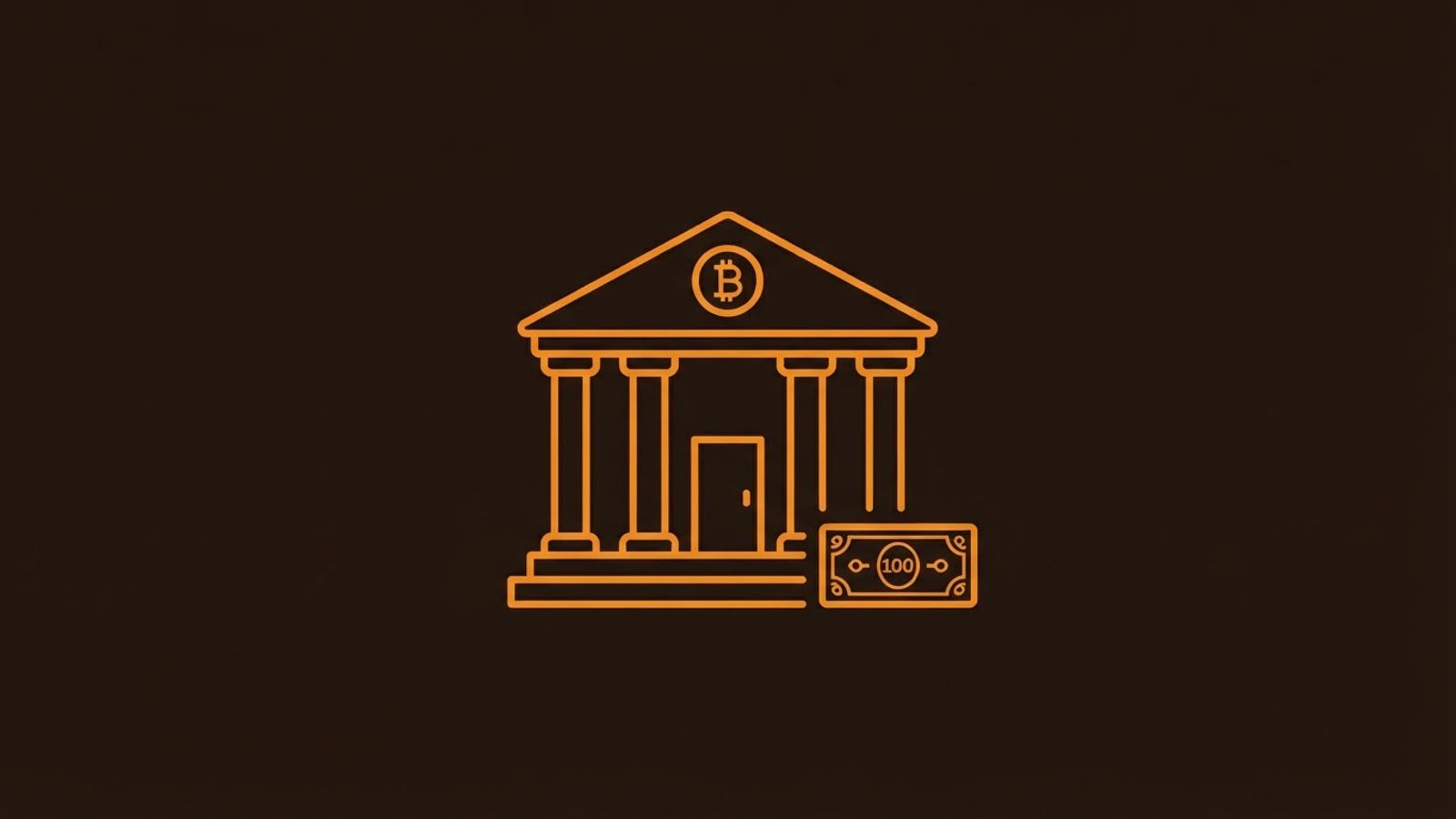 Icône orange de virement bancaire