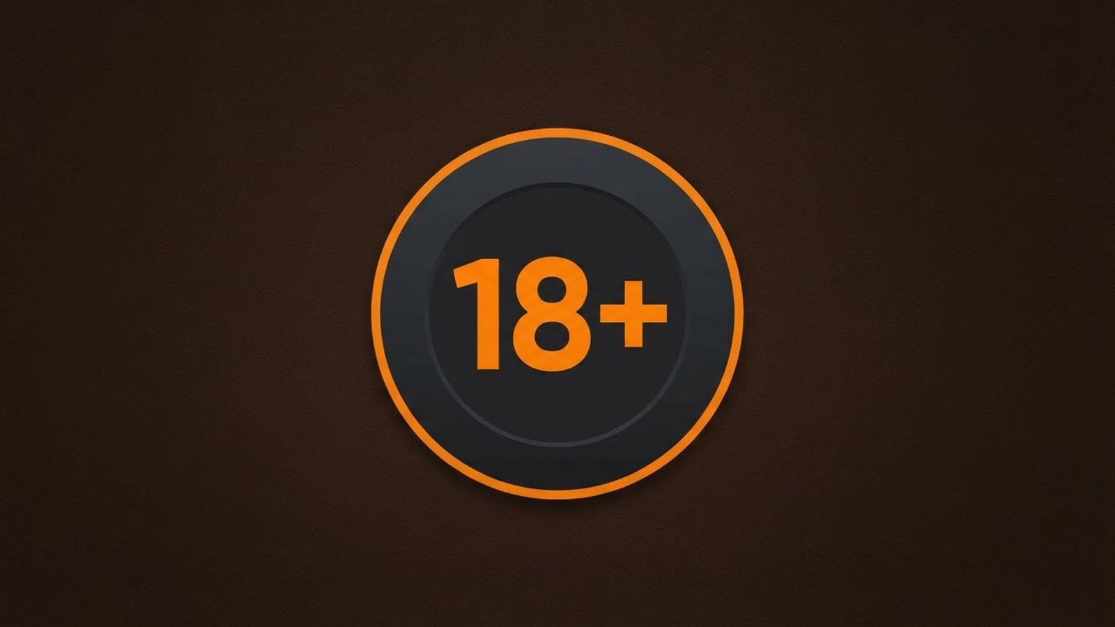 Badge circulaire orange 18 plus